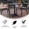 Flash Furniture Lila 27.5in Black Square Aluminum Indoor-Outdoor Table Set with 2 Black Slat Back Chairs TLH-ALUM-28SQ-017BK2-GG - alternate 2
